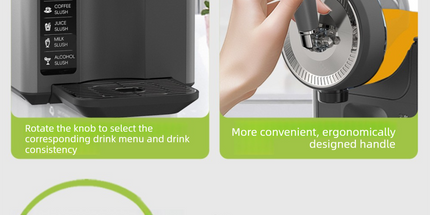 White Compact Home Cold Drink & Ice Cream Maker – Multi-Functional Slush, Milkshake, Coffee, Cocktail & Ice Cream Machine with Auto-Clean Function (AU Plug)