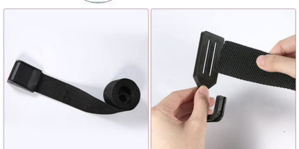 2-Piece Tree Stand Gear Hanger Set - Tactical Webbing Straps with 5 Hooks for Hunting & Camping