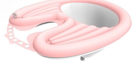 Pink Inflatable Hair Washing Basin with Drain Tube and Pump for Seniors Bedridden and Pregnant Women - Portable Home Shampoo Basin for Easy Hair Care