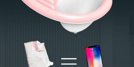 Pink Inflatable Hair Washing Basin with Drain Tube and Pump for Seniors Bedridden and Pregnant Women - Portable Home Shampoo Basin for Easy Hair Care