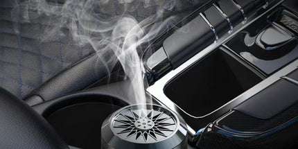 Portable Electric Oud Bukhoor Incense Burner with Speaker - USB Rechargeable Aroma Diffuser for Car and Home - Fits Australian Cup Holders - 98mm