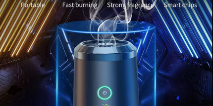 Portable Electric Oud Bukhoor Incense Burner with Speaker - USB Rechargeable Aroma Diffuser for Car and Home - Fits Australian Cup Holders - 98mm