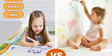 80x60CM Christmas Style Magic Water Doodle Mat Toy | Reusable Aqua Painting Set with 9 Accessories, Mess-Free Water Painting Learning Blanket