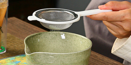 Blue and white Complete Matcha Tea Ceremony Set - 4-Piece Japanese Traditional Whisk, Bowl, Whisk Holder & Scoop for Authentic Preparation at Home
