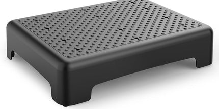 Portable Outdoor Half Step Stool Non-Slip Mobility Aid Compact Platform 43x33cm for Elderly Home Car & Bath Use Black