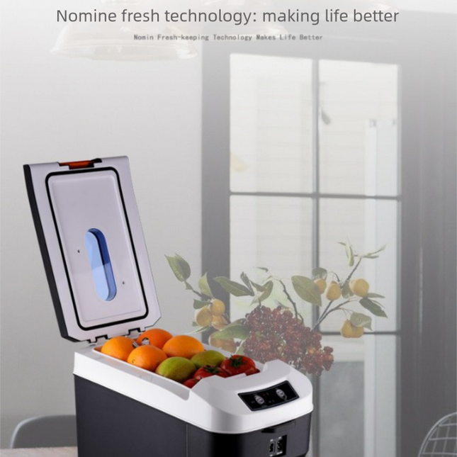 10L Portable Electric Cooler & Warmer Car Fridge with Digital Display 12V/240V Dual Power for Camping Road Trips & Home Office Brown