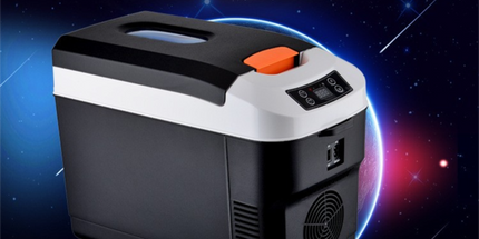 10L Portable Electric Cooler & Warmer Car Fridge with Digital Display 12V/240V Dual Power for Camping Road Trips & Home Office Brown