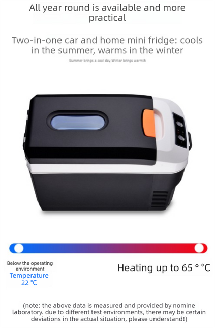 10L Portable Electric Cooler & Warmer Car Fridge with Digital Display 12V/240V Dual Power for Camping Road Trips & Home Office Brown