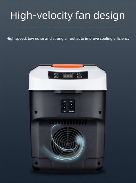 10L Portable Electric Cooler & Warmer Car Fridge with Digital Display 12V/240V Dual Power for Camping Road Trips & Home Office Brown