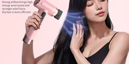 Gray wireless Hair Dryer with Cold & Hot Air, Portable Large-Capacity Rechargeable Ionic Dryer, Fast-Drying, Lightweight and Compact for Home and Travel Tyack eCommerce Solutions