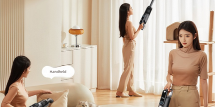 Black Wireless Stick Vacuum Cleaner with 14000Pa Suction, HEPA Filter & 350ml Water Tank for Wet Dry Cleaning, Ideal for Home Use