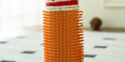 Colorful U-Shaped Cat Tree with Sisal Scratching Posts, Multi-Level Perch & Hanging Ball Toy - Compact Cat Climbing Frame for Small Spaces, Durable Fabric & Wood Construction for Kittens & Adult Cats