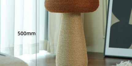 Brown Mushroom Cat Tree with Sisal Scratching Post - Large Vertical Cat Climber, Durable Scratch-Resistant Design with Hanging Toys, Stylish Home Decor for Indoor Cats(500mm*330mm)