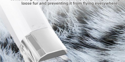 7-in-1 White Multifunctional Pet Grooming Vacuum Kit - Dog Cat Home Barber Shop & Low Noise Shedding Groomer with 1L Large Dust Cup