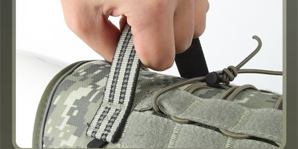 3-Piece Khaki Tactical Dog Harness Set (XL Size) - Heavy Duty No-Pull Vest with Detachable Tactical Pouch & Climbing Rope Leash