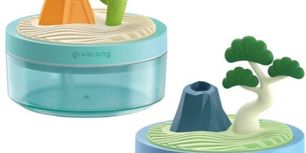 Cactus & Pine Tree USB Portable Bionic Landscape Humidifier and Creative Potted Plant Air Diffuser - 7-Color Night Light & 2-Mode Mist Timer