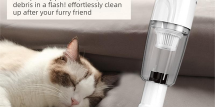 White Cordless Handheld Vacuum Cleaner with Extension Wand -  Wireless Home, Car and Pet Hair Vacuum, USB Rechargeable Lightweight Dust Mite Cleaner