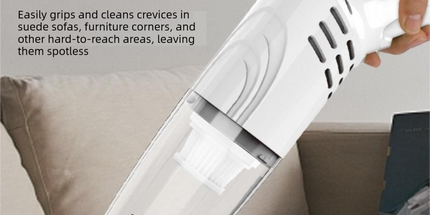 2-piece Home Cleaning  Bundle - Purple UV Mattress Mite Vacuum Cleaner & White Cordless Handheld Stick Vacuum Set, Wireless Rechargeable Home Car Pet Hair Cleaning Kit