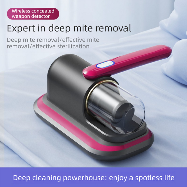 2-piece Home Cleaning  Bundle - Red UV Mattress Mite Vacuum Cleaner & White Cordless Handheld Stick Vacuum Set, Wireless Rechargeable Home Car Pet Hair Cleaning Kit