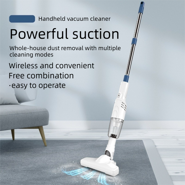 2-piece Home Cleaning  Bundle - Red UV Mattress Mite Vacuum Cleaner & White Cordless Handheld Stick Vacuum Set, Wireless Rechargeable Home Car Pet Hair Cleaning Kit