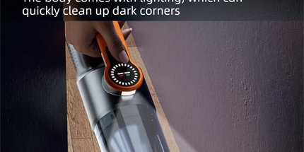 Black and Grey Cordless Handheld Vacuum Cleaner 17000Pa High Suction Portable Rechargeable 5 in 1 Car Home Cleaning Device Multi Function Dust Removal Tool Lightweight Easy Clean ECO MAX Modes