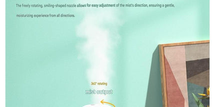 Blue 1.5L Ultrasonic Humidifier with 360° Rotating Mist Nozzle, Quiet Aroma Diffuser & 7-Color Night Light, ABS Desktop Air Moisturizer for Bedroom, Office & Home