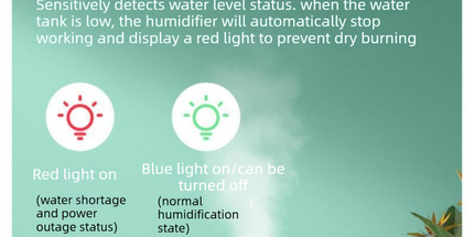 Blue 1.5L Ultrasonic Humidifier with 360° Rotating Mist Nozzle, Quiet Aroma Diffuser & 7-Color Night Light, ABS Desktop Air Moisturizer for Bedroom, Office & Home
