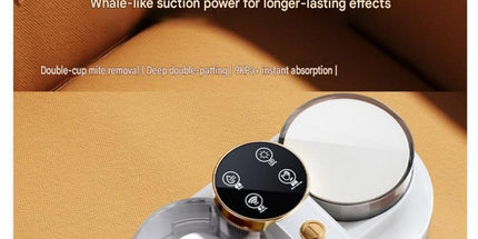 White Handheld Cordless Dust Mite Vacuum Cleaner LED Sanitizing Mattress Cleaner Dual Cup Separation Strong Suction 9000Pa Anti Allergen Home Winter Deep Cleaning Clean Portable