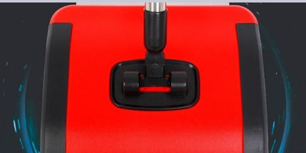 White Wireless Handheld Mite Remover and Red Manual Carpet Sweeper Combo - Dual Cup Strong Suction UV Sterilization High Frequency Tapping Portable Bed Sofa Cleaner with Triple Roller Brush carpet Push Broom for Pet Hair and small fragments