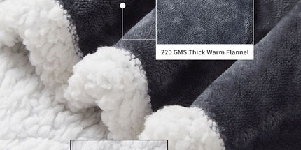 Wearable Electric Heated Blanket with Foot Pocket 127x177cm and Suede Fleece Slippers Set AU 9-10, Winter Warm Home Comfort Bundle