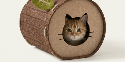 Tree Hollow Felt Cat Cave Cat Bed - Cozy Enclosed Sleeping and Resting Space for Indoor Cats