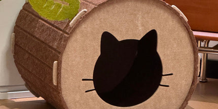 Tree Hollow Felt Cat Cave Cat Bed - Cozy Enclosed Sleeping and Resting Space for Indoor Cats