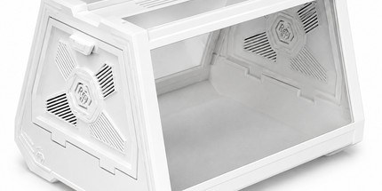 White Desktop Reptile Terrarium Enclosure 35X25.5X22cm with Double Door Opening and Ventilation for Small Reptiles, Amphibians and Plants
