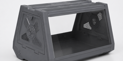 Grey Desktop Reptile Terrarium Enclosure 35X25.5X22cm with Double Door Opening and Ventilation for Small Reptiles, Amphibians and Plants