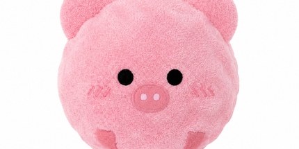 2-Piece Pink Pig Squeaky Ball Dog Toy Set with TPR Thorn Ball Inside - Soft Plush Pet Chew Toys for Dogs & Cats