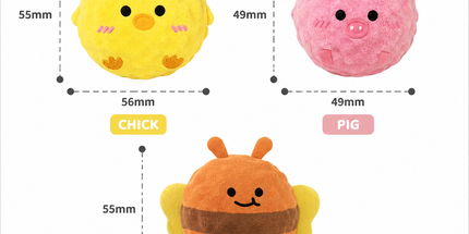 2-Piece Pink Pig Squeaky Ball Dog Toy Set with TPR Thorn Ball Inside - Soft Plush Pet Chew Toys for Dogs & Cats