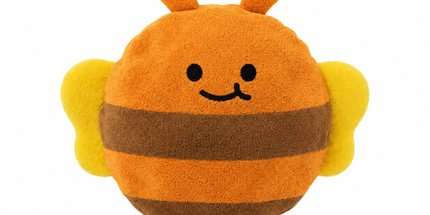 2-Piece Yellow Bee Squeaky Ball Dog Toy Set with TPR Thorn Ball Inside - Soft Plush Pet Chew Toys for Dogs & Cats