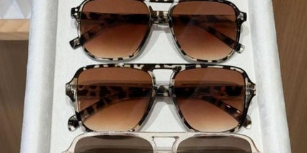 4 Pairs Y2K Style Aviator Sunglasses Set for Men and Women - UV400 Protection, PC Frame Fashion Driving Glasses Lightweight Retro Eyewear Style 1