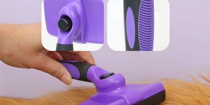 Pet Grooming & Cleaning Kit 9 Piece Set with Shedding Brush, Steel Comb + Scissors, Nail Clippers + File, Bath Brush + Massage Glove, 3 Head Toothbrush and Storage Bag for Dog & Cat