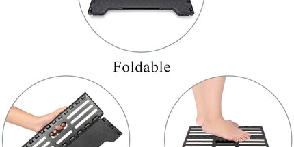 High-Load Folding Step Stool with Rounded Corner & Anti-Slip Footpad, Portable Stable Step Ladder for Bathroom Kitchen Outdoor Use 38×22×13cm