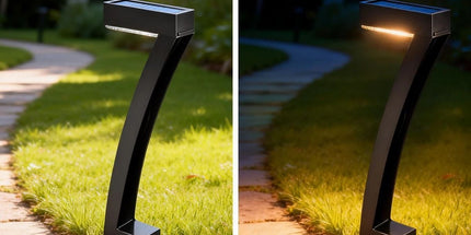 8 Pack "7" Shaped Solar Pathway Lights - Outdoor Waterproof Modern LED Landscape Stake Lights with Auto Dusk-to-Dawn Sensor for Garden Yard Walkway & Lawn Tyack eCommerce Solutions