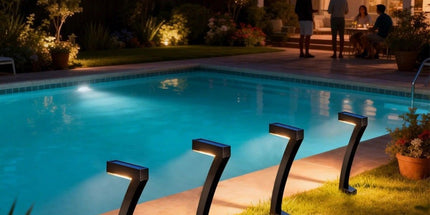 8 Pack "7" Shaped Solar Pathway Lights - Outdoor Waterproof Modern LED Landscape Stake Lights with Auto Dusk-to-Dawn Sensor for Garden Yard Walkway & Lawn Tyack eCommerce Solutions