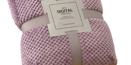 200 x 360cm Mauve Pineapple Grid Plush Sofa Blanket for 4 Seater - Soft Thick Flannel Jacquard Throw, Fade Resistent & Machine Washable, Lightweight Travel and Spring Summer Bedding Tyack eCommerce Solutions