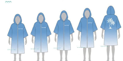 2 pack Quick Dry Microfiber Surf Poncho Towel（Style 5）-  Hooded Changing Robe with Zipper - Lightweight Beach Wrap for Swimming Travel Tyack eCommerce Solutions