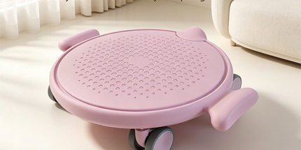Pink Multifunctional Pilates Glider Disc - 360° Rolling Core Trainer with Resistance Band, Non-Slip Home Fitness Abdominal Machine for Abs, Glutes, Legs Tyack eCommerce Solutions