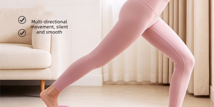 Pink Multifunctional Pilates Glider Disc - 360° Rolling Core Trainer with Resistance Band, Non-Slip Home Fitness Abdominal Machine for Abs, Glutes, Legs Tyack eCommerce Solutions