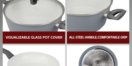 8 Pcs Clevinger Non-Stick Cookware Set