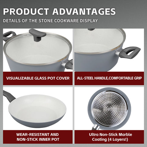 8pc Clevinger Non-Stick Cookware Set