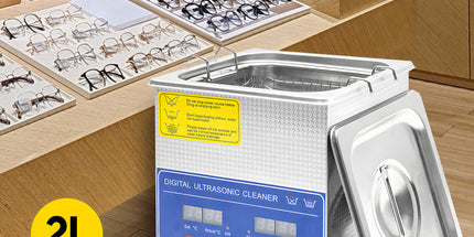 2L Ultrasonic Cleaner Lab-Grade Stainless Steel Ultrasonic Cleaning Machine Digital Heating Timer and Basket for Home and Commercial Jewellery Eyeglass