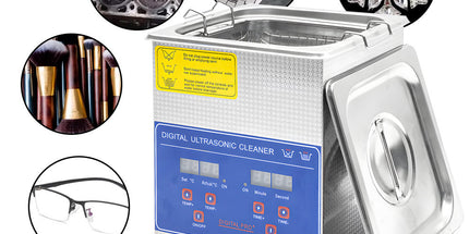 2L Ultrasonic Cleaner Lab-Grade Stainless Steel Ultrasonic Cleaning Machine Digital Heating Timer and Basket for Home and Commercial Jewellery Eyeglass